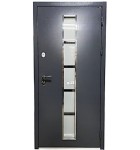 Двері Стріт Модель М2(Склопакет) RAL 7024 / Дуб шато Двері Стріт Модель М2(Склопакет) RAL 7024 / Дуб шато