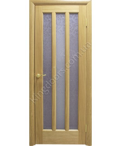 Межкомнатные шпонированные двери "Трояна" ПОО.  НСД. Цвет - светлый дуб